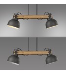 Paul Neuhaus Cup 2.0 Lampa Wisząca Czarny/Drewno 15742-18
