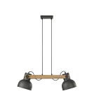Paul Neuhaus Cup 2.0 Lampa Wisząca Czarny/Drewno 15742-18