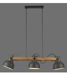 Paul Neuhaus Cup 2.0 Lampa Wisząca Czarny/Drewno 15743-18