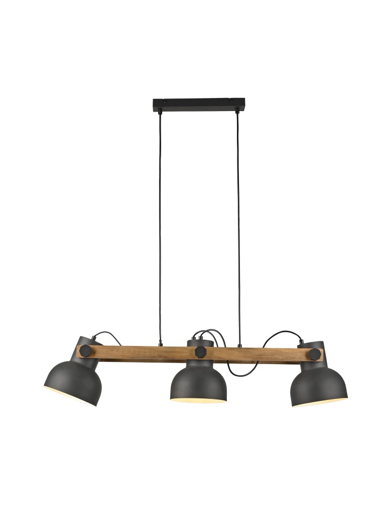 Paul Neuhaus Cup 2.0 Lampa Wisząca Czarny/Drewno 15743-18