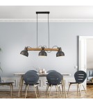 Paul Neuhaus Cup 2.0 Lampa Wisząca Czarny/Drewno 15743-18
