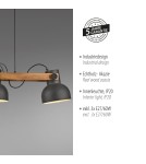Paul Neuhaus Cup 2.0 Lampa Wisząca Czarny/Drewno 15743-18