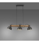 Paul Neuhaus Cup 2.0 Lampa Wisząca Czarny/Drewno 15743-18