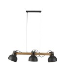 Paul Neuhaus Cup 2.0 Lampa Wisząca Czarny/Drewno 15743-18