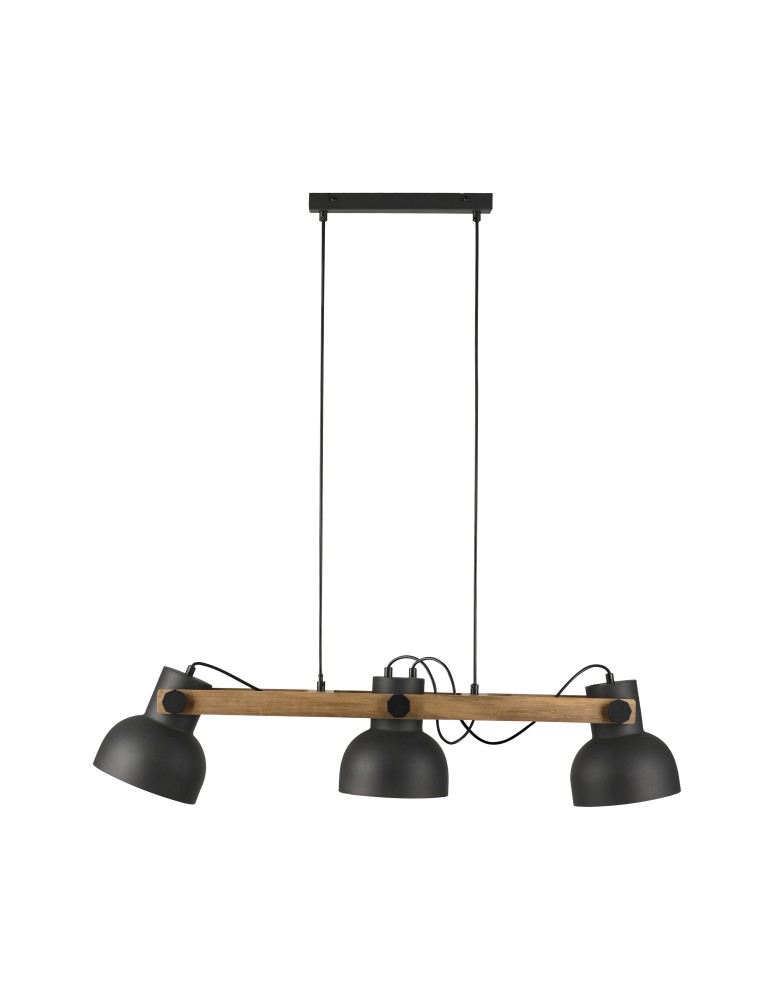 Paul Neuhaus Cup 2.0 Lampa Wisząca Czarny/Drewno 15743-18