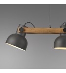 Paul Neuhaus Cup 2.0 Lampa Wisząca Czarny/Drewno 15743-18