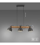Paul Neuhaus Cup 2.0 Lampa Wisząca Czarny/Drewno 15743-18