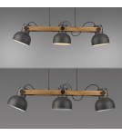 Paul Neuhaus Cup 2.0 Lampa Wisząca Czarny/Drewno 15743-18
