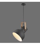 Paul Neuhaus Cup 2.0 Lampa Wisząca Czarny/Drewno 15747-18