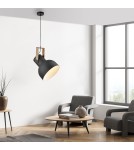 Paul Neuhaus Cup 2.0 Lampa Wisząca Czarny/Drewno 15747-18