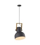 Paul Neuhaus Cup 2.0 Lampa Wisząca Czarny/Drewno 15747-18
