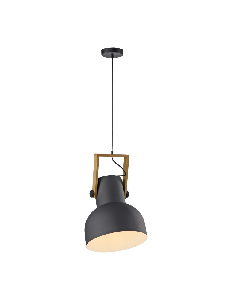 Paul Neuhaus Cup 2.0 Lampa Wisząca Czarny/Drewno 15747-18