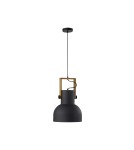 Paul Neuhaus Cup 2.0 Lampa Wisząca Czarny/Drewno 15747-18