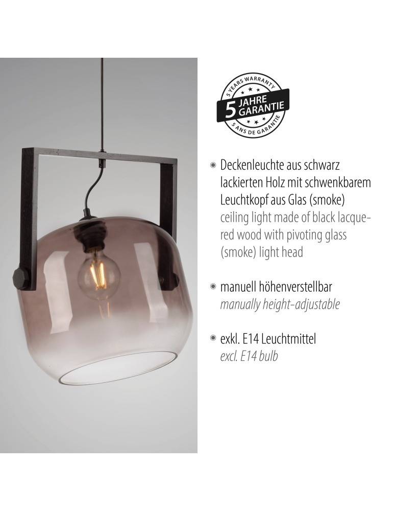 Paul Neuhaus Cup 2.0 Lampa Wisząca Czarny 15757-18