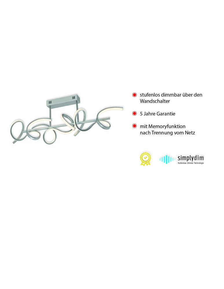 Paul Neuhaus Curls Lampa Sufitowa Srebrny 19032-21