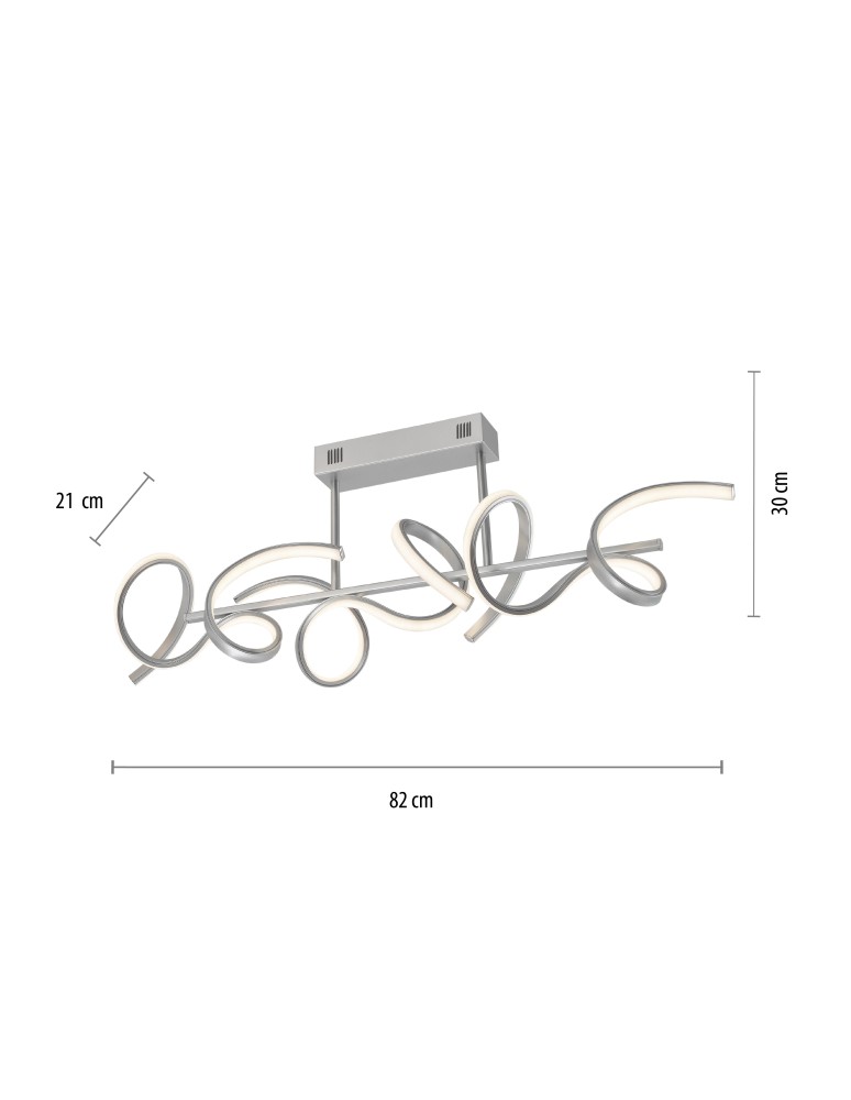 Paul Neuhaus Curls Lampa Sufitowa Srebrny 19032-21