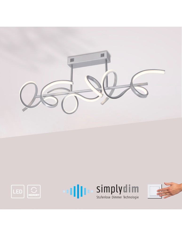Paul Neuhaus Curls Lampa Sufitowa Srebrny 19032-21