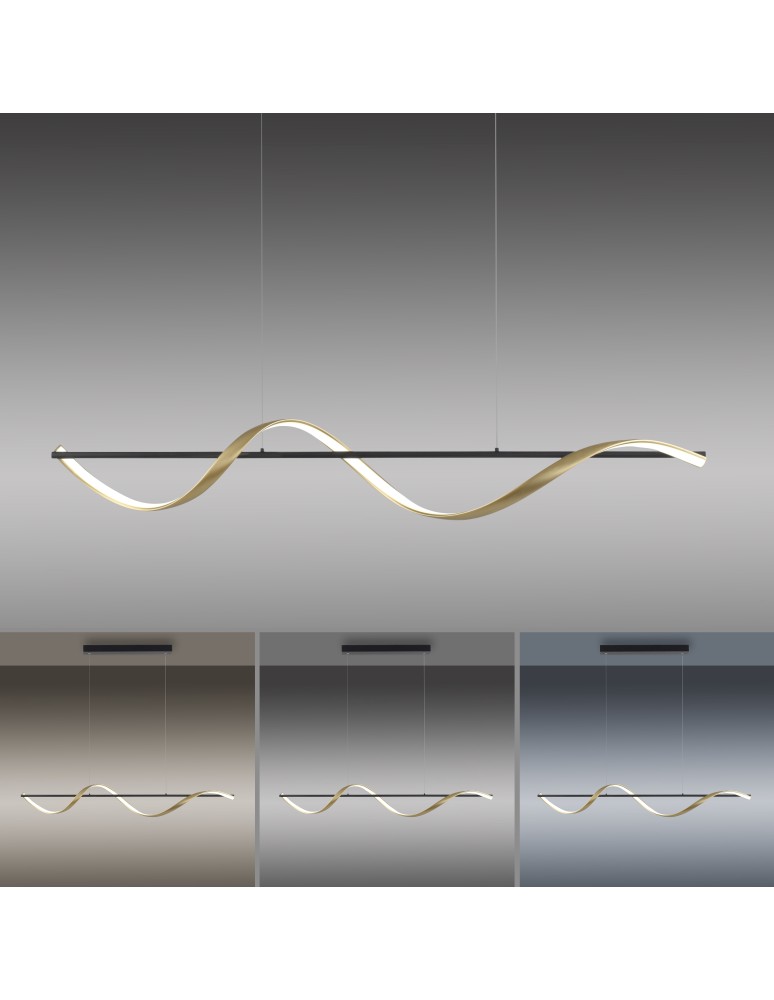 Paul Neuhaus Q-Swing Lampa Wisząca Matowy Mosiądz/Antracyt 2385-13