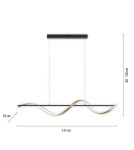 Paul Neuhaus Q-Swing Lampa Wisząca Matowy Mosiądz/Antracyt 2385-13