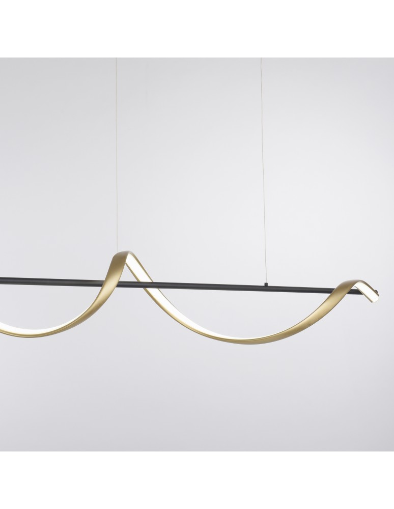 Paul Neuhaus Q-Swing Lampa Wisząca Matowy Mosiądz/Antracyt 2385-13