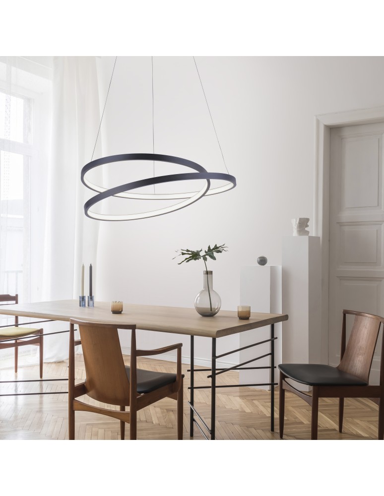 Paul Neuhaus Roman Lampa Wisząca Czarny 2472-18