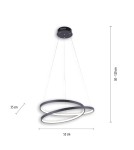 Paul Neuhaus Roman Lampa Wisząca Czarny 2472-18