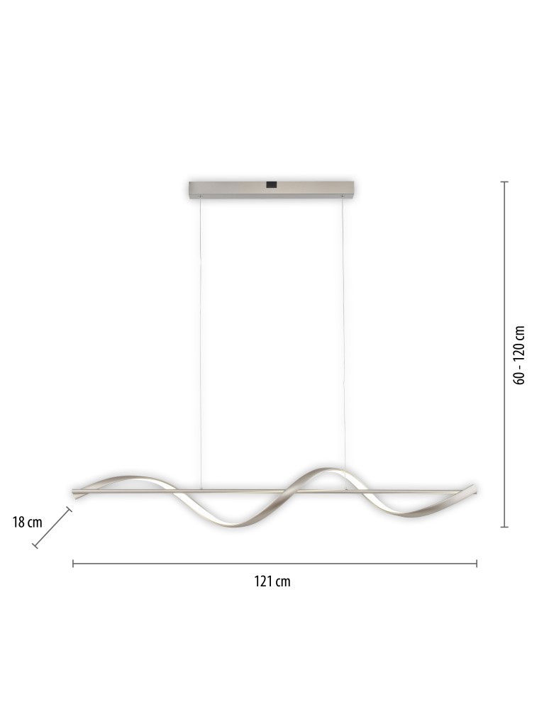 Paul Neuhaus Q-Swing Lampa Wisząca Srebrny 2385-55