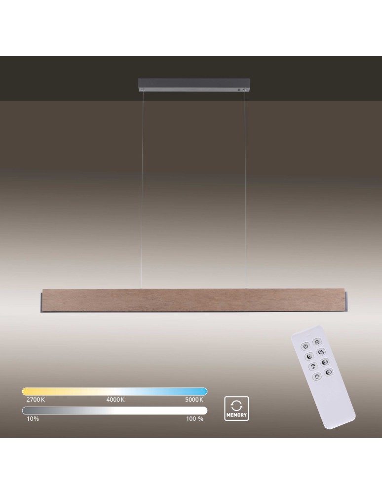 Paul Neuhaus Palma Lampa Wisząca Drewno/Czarny 2465-79