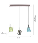 Paul Neuhaus Zula Lampa Wisząca Multikolor 2542-70