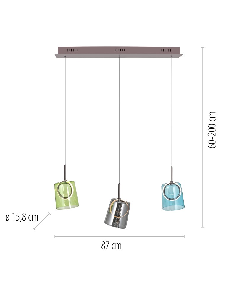 Paul Neuhaus Zula Lampa Wisząca Multikolor 2542-70