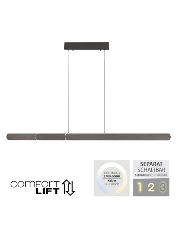 Paul Neuhaus Adriana Round Lampa Wisząca Ciemnomentalowo-Brązowy 2577-34 - product 2
