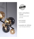 Paul Neuhaus Popsicle Lampa Wisząca Smoky/Bursztyn 2583-18