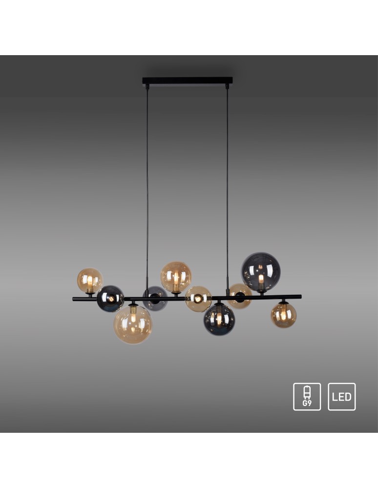 Paul Neuhaus Popsicle Lampa Wisząca Smoky/Bursztyn 2583-18