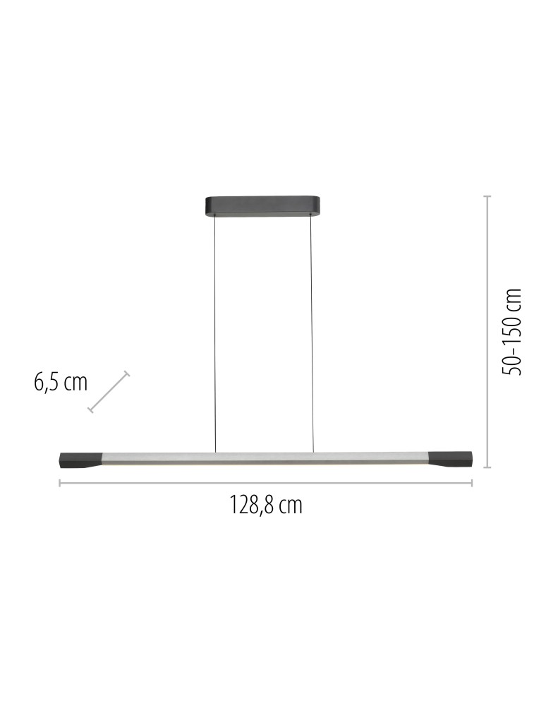 Paul Neuhaus Hoop Lampa Wisząca Aluminium/Antracyt 2732-33