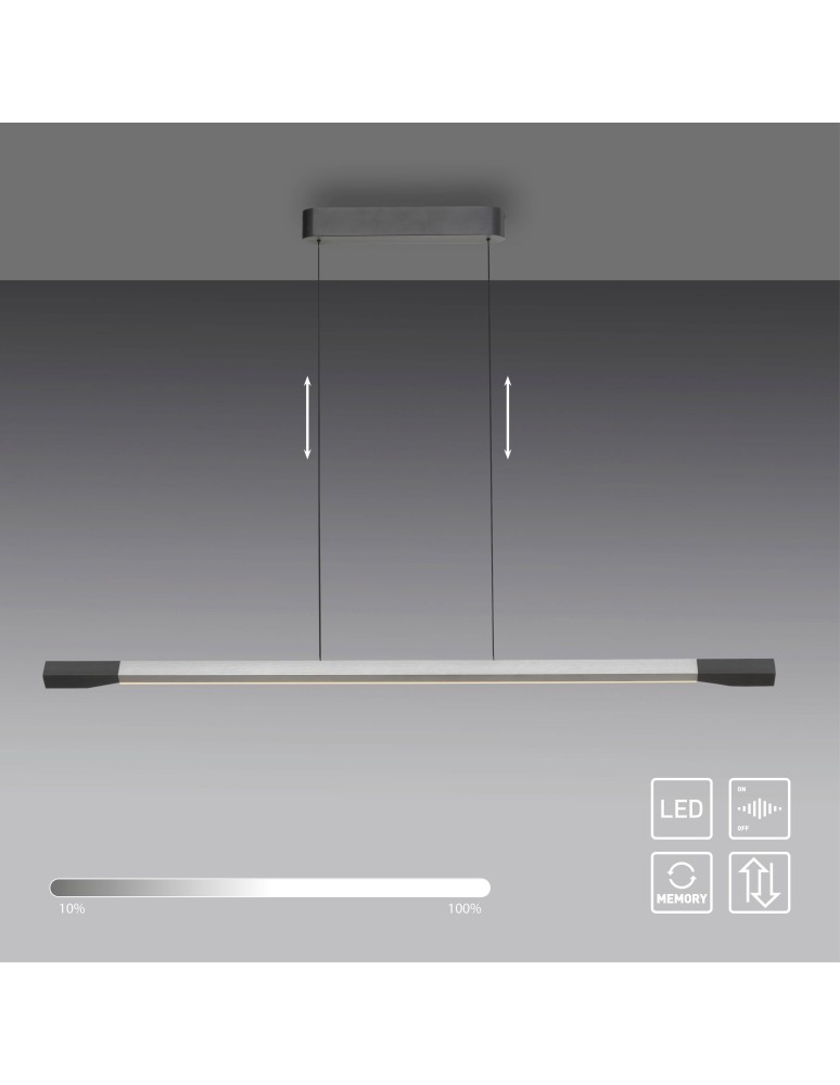 Paul Neuhaus Hoop Lampa Wisząca Aluminium/Antracyt 2732-33