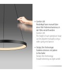 Paul Neuhaus Hoop Lampa Wisząca Czarny 2851-18