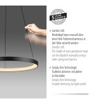 Paul Neuhaus Hoop Lampa Wisząca Czarny 2851-18