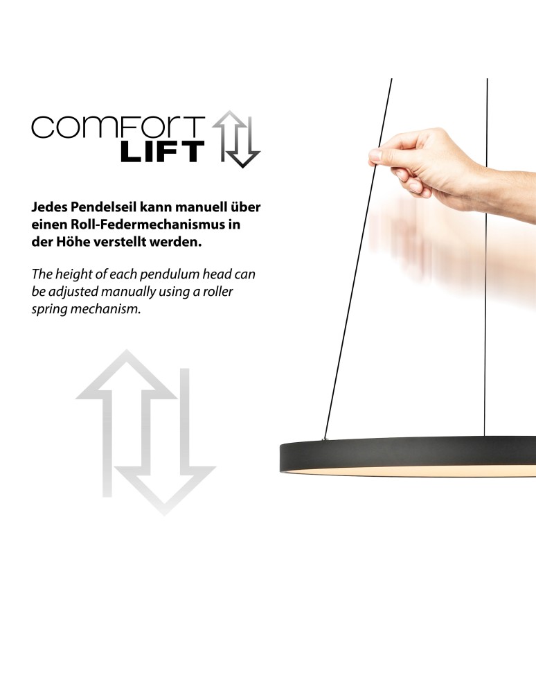 Paul Neuhaus Hoop Lampa Wisząca Czarny 2851-18