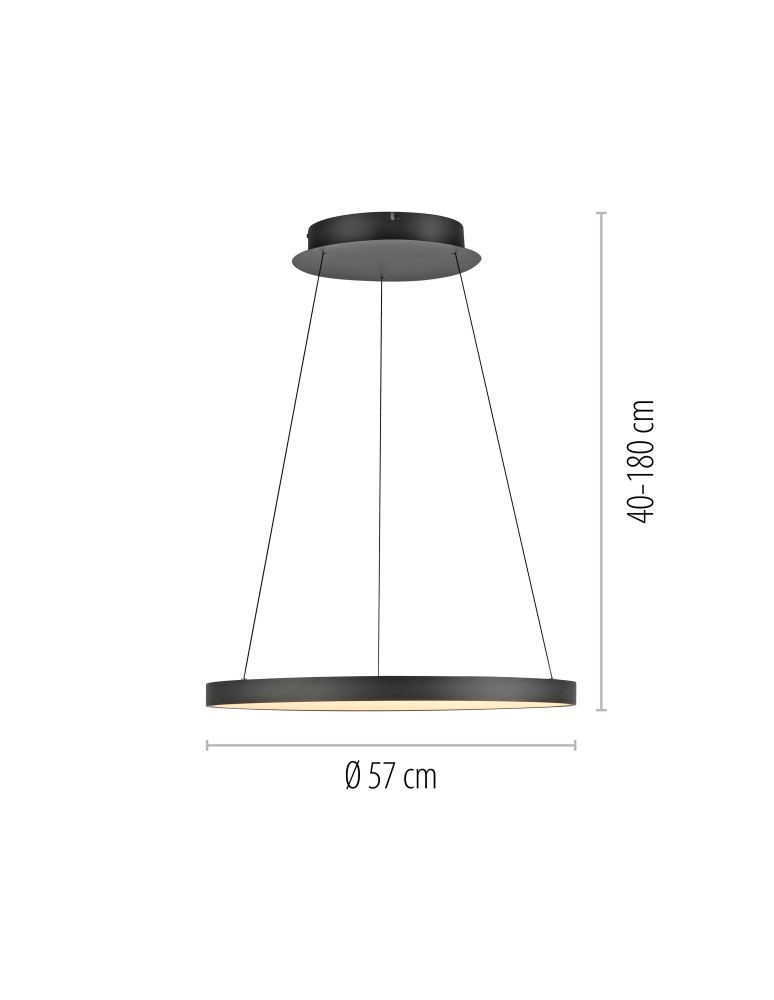 Paul Neuhaus Hoop Lampa Wisząca Czarny 2851-18