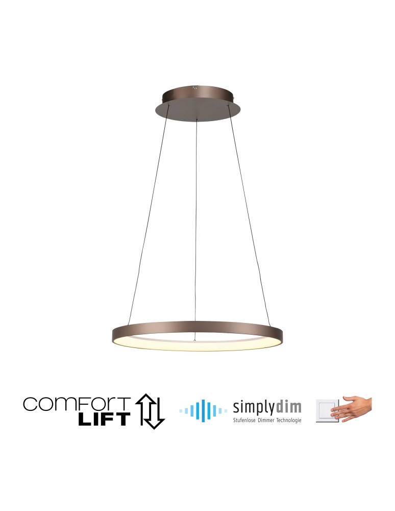 Paul Neuhaus Hoop Lampa Wisząca Kawowy 2851-36