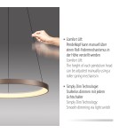 Paul Neuhaus Hoop Lampa Wisząca Kawowy 2851-36