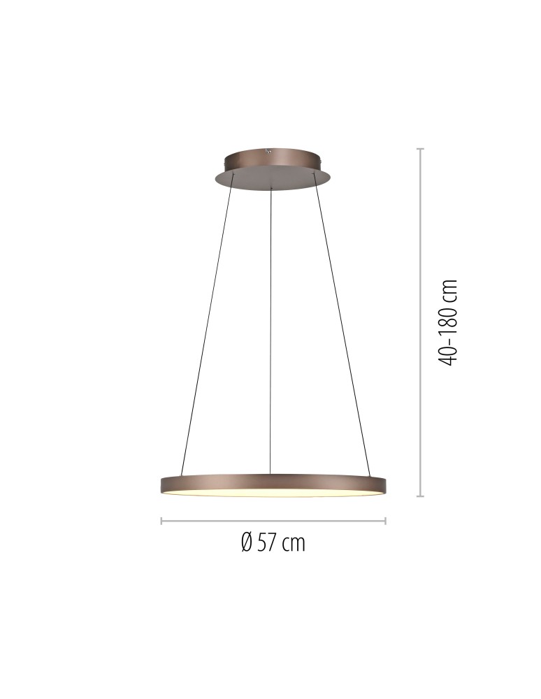 Paul Neuhaus Hoop Lampa Wisząca Kawowy 2851-36