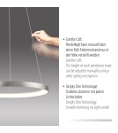 Paul Neuhaus Hoop Lampa Wisząca Aluminium 2851-95