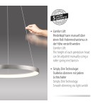 Paul Neuhaus Hoop Lampa Wisząca Aluminium 2851-95