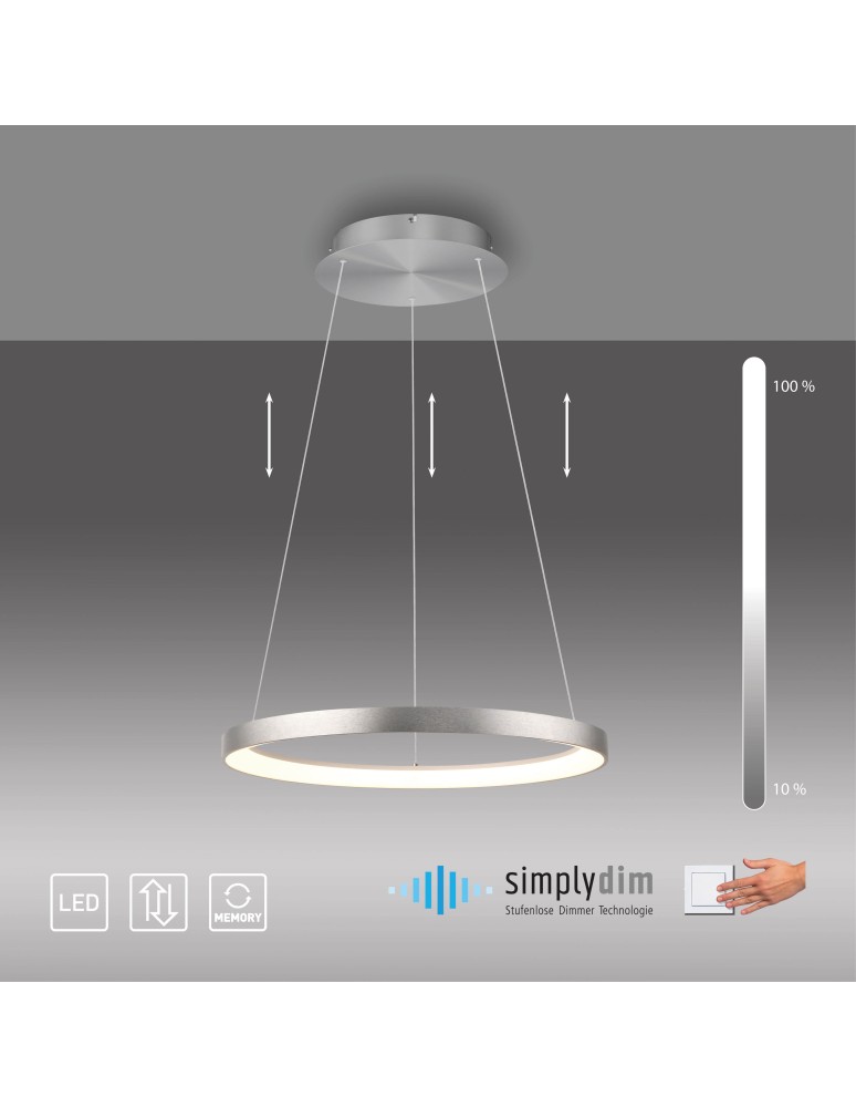 Paul Neuhaus Hoop Lampa Wisząca Aluminium 2851-95