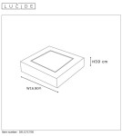 Square plafonds - Lucide BRICE-LED LED Ceiling Black 28117/17/30 - product 4