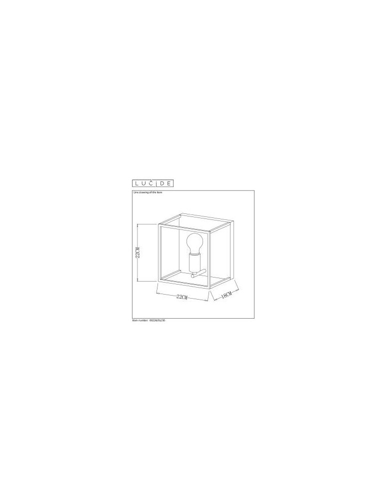 Wall lamps - Lucide RUBEN Wall mounted 1xE27 satin black brass 00224/01/30 - product kolory-swiatla.pl 7