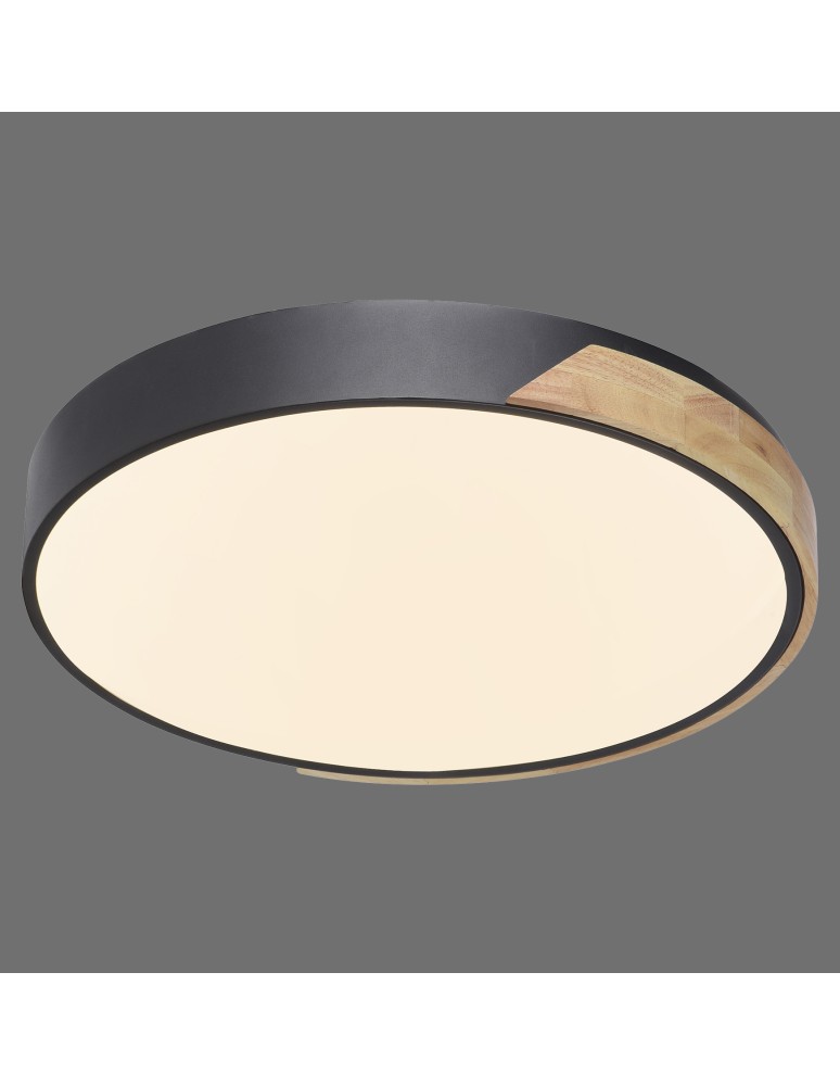 Paul Neuhaus Q-Bila Lampa Sufitowa Czarny/Drewno 6071-18