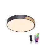 Paul Neuhaus Q-Bila Lampa Sufitowa Czarny/Drewno 6071-18