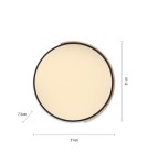 Paul Neuhaus Q-Bila Lampa Sufitowa Czarny/Drewno 6071-18